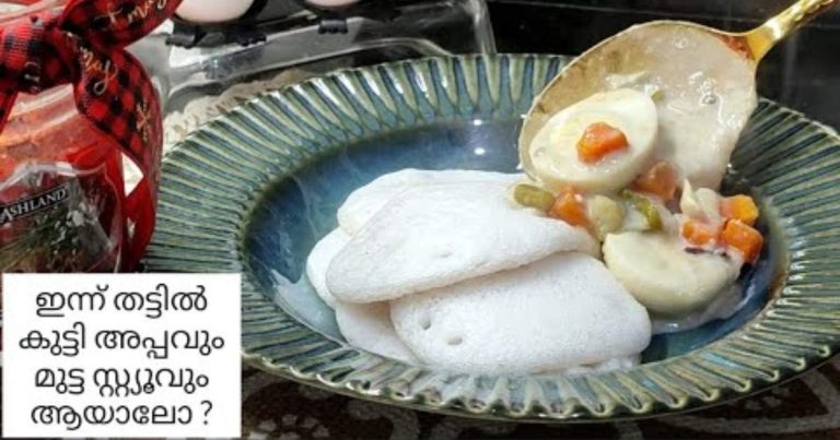 പ്രാതലിന് ഒരുക്കാം അടിപൊളി തട്ടിൽ കുട്ടി അപ്പവും മുട്ട സ്റ്റ്യൂവും; എത്രവേണേലും കഴിച്ചുപോകും.!! Thattil Kutti appam Egg stew recipe